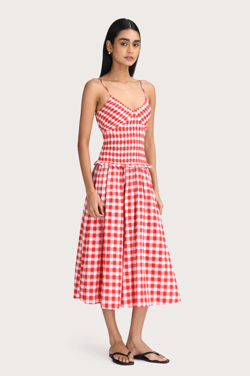 Phoebe Dress  - Ruby Check - Image 3