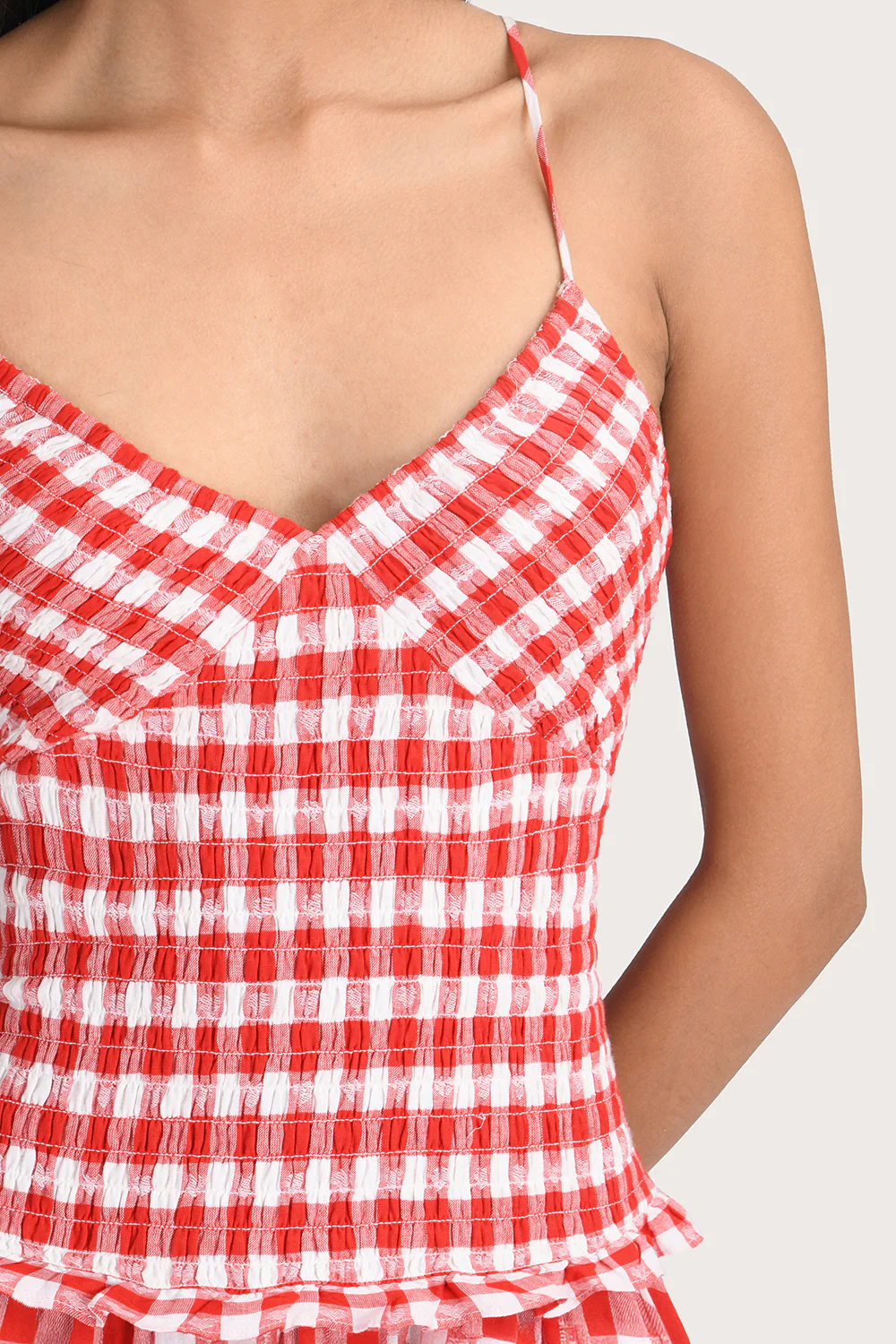 Phoebe Dress  - Ruby Check - Image 4