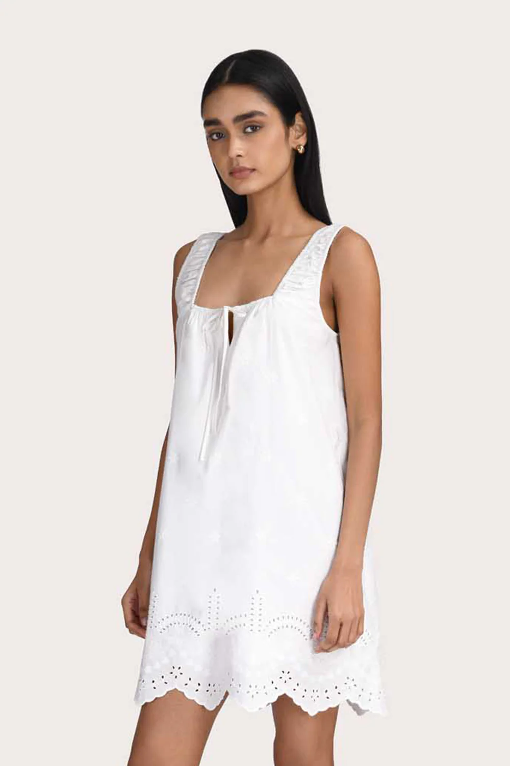 Rhea Mini Dress - White - Image 2