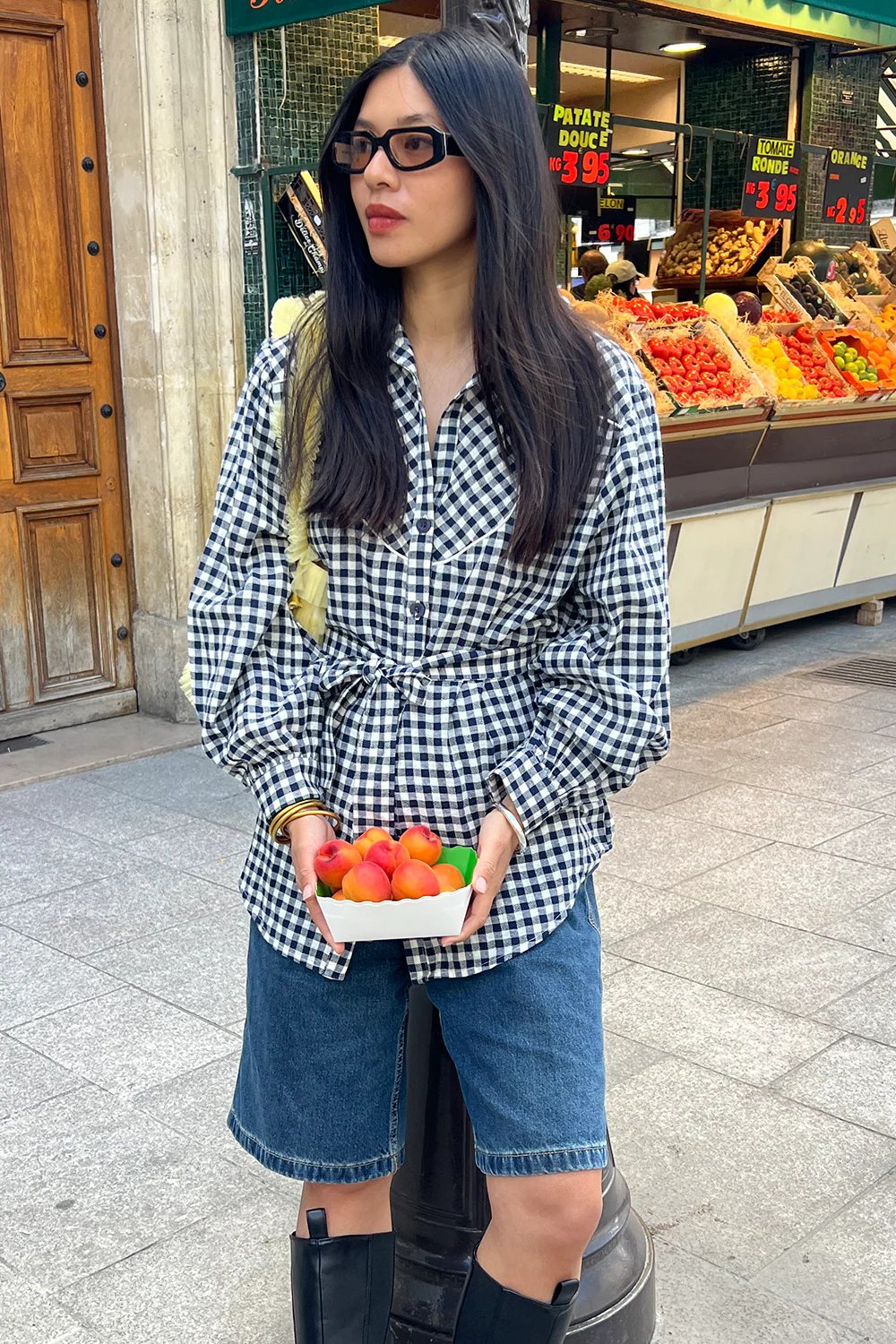 Solene Shirt - Indigo Check - Image 2