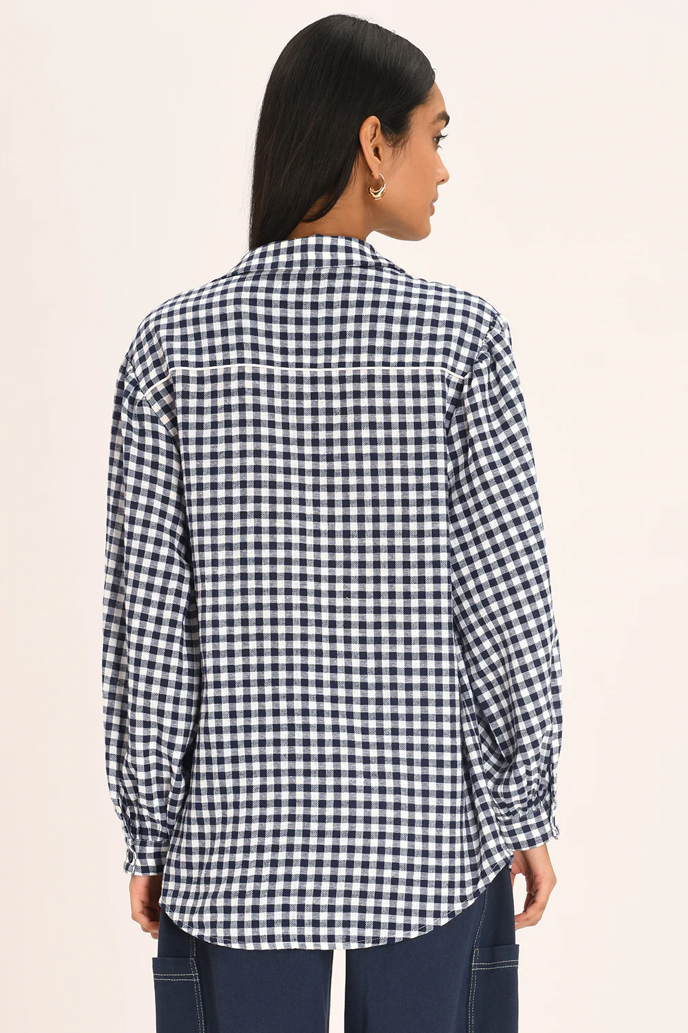 Solene Shirt - Indigo Check - Image 5