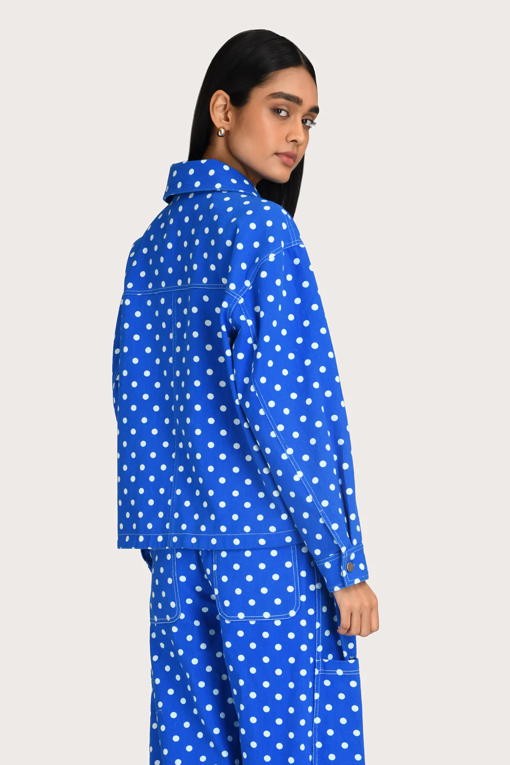 Zelie Jacket - Blue Polka - Image 3