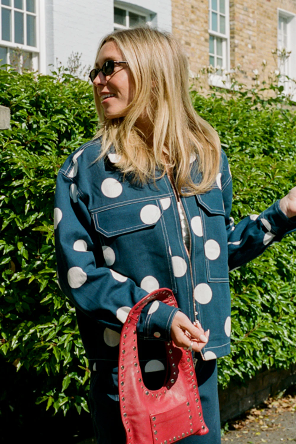Zelie Jacket - Navy Polka - Image 2