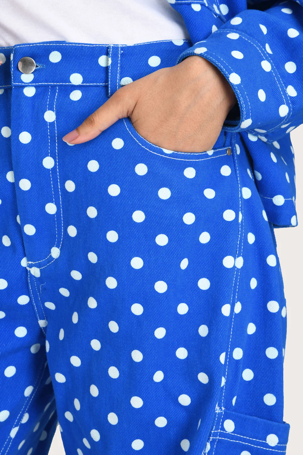 Zelie Pant - Blue Polka - Image 5
