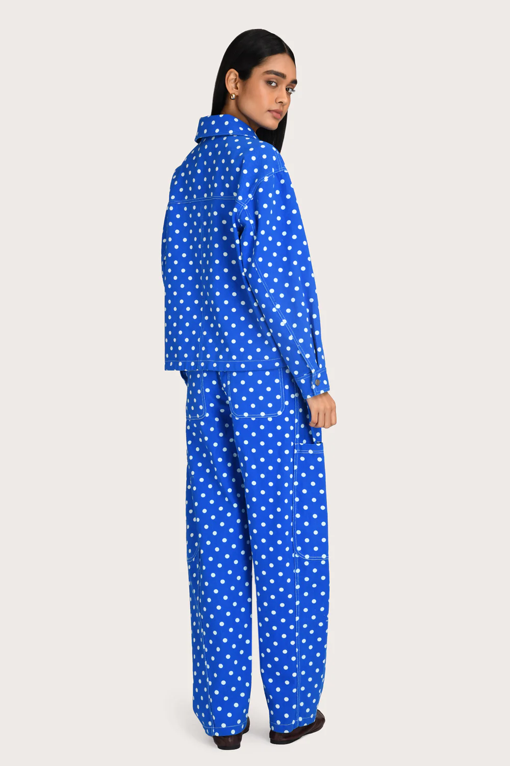 Zelie Pant - Blue Polka - Image 6
