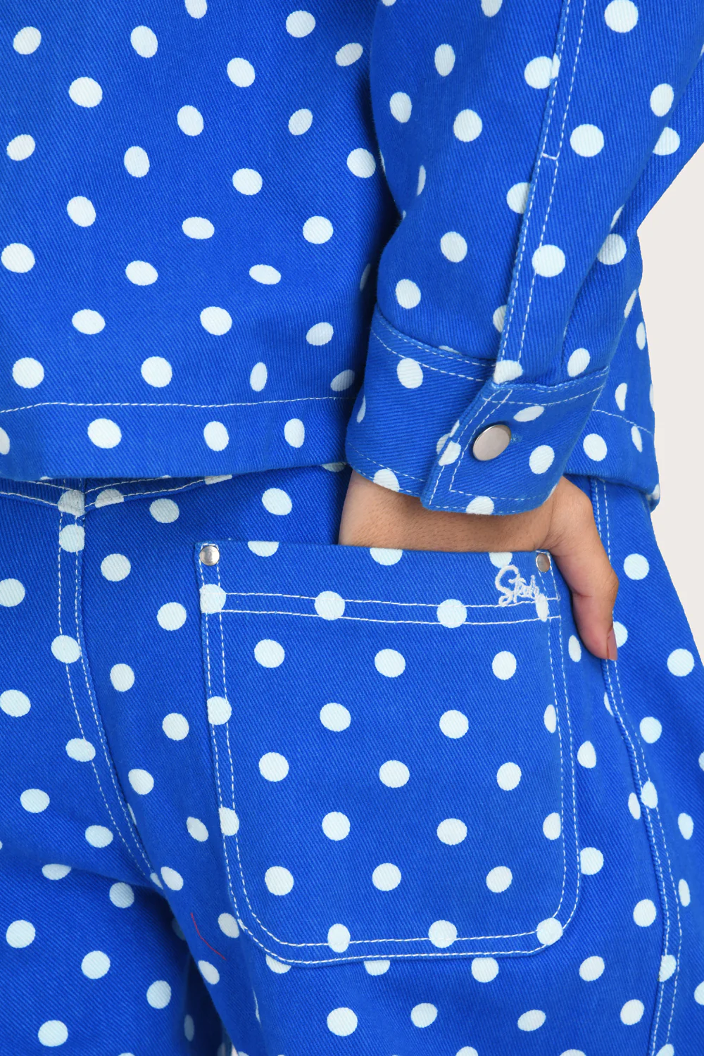 Zelie Pant - Blue Polka - Image 7