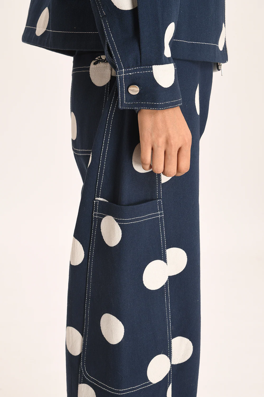 Zelie Pant - Navy Polka - Image 3
